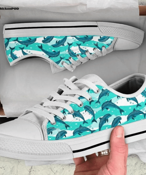 Dolphins Low Top Shoes Gift for Men Women