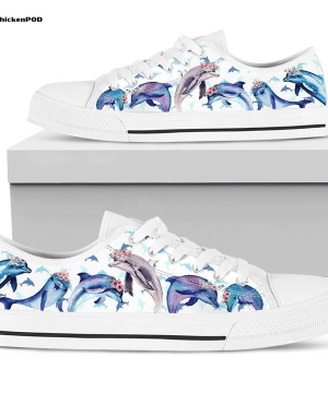 Dolphins Low Top Shoes Gift for Men Women