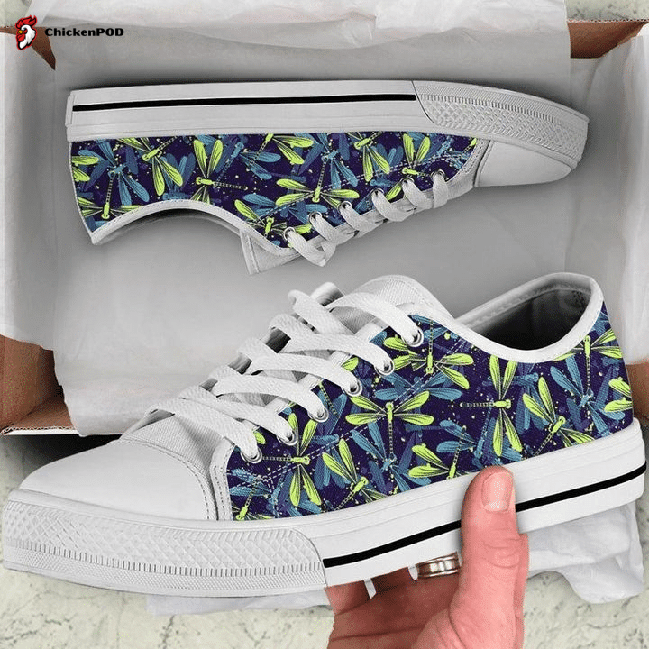 Dragonflies With Insects Low Top Shoes Gift For Men Women Dragonflies With Insects Low Top Shoes Gift For Men Women