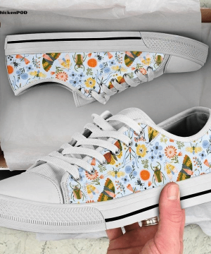 Dragonfly Insects Flower Summer Low Top Shoes Gift for Men Women
