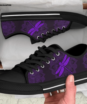 Dragonfly Mandala Low Top Shoes Gift for Men Women