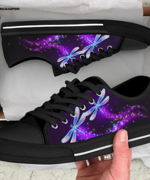 Dragonfly Sparkle Low Top Shoes Gift for Men Women