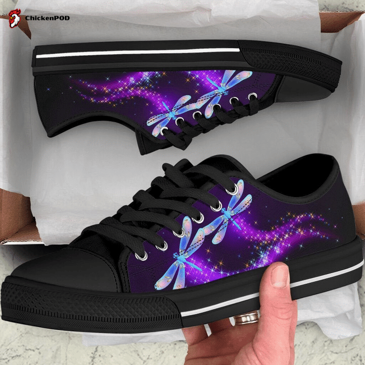 Dragonfly Sparkle Low Top Shoes Gift For Men Women Dragonfly Sparkle Low Top Shoes Gift For Men Women