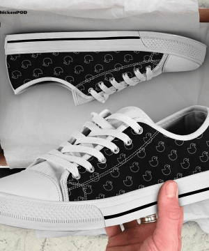 Duck In Black Low Top Shoes Gift for Men Women