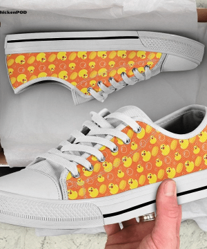 Duck In Black Low Top Shoes Gift for Men Women