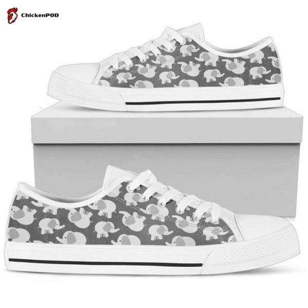 Elephant Low Top Shoes Gift For Men Women