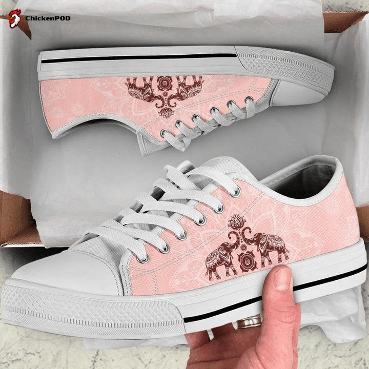 Elephant Mandala Low Top Shoes Gift For Men Women Elephant Mandala Low Top Shoes Gift For Men Women