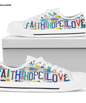 Faith Hope Love Low Top Shoes Gift for Men Women