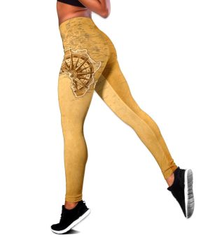 Fan Gifts African Traditional Pattern D Over Printed Legging & Tank top ML