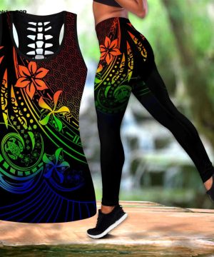 Fan Gifts Amazing Polynesian Tattoo And Frangipani Flower Deluxe Legging & Tank top ML Fan Gifts Amazing Polynesian Tattoo And Frangipani Flower Deluxe Legging & Tank top ML
