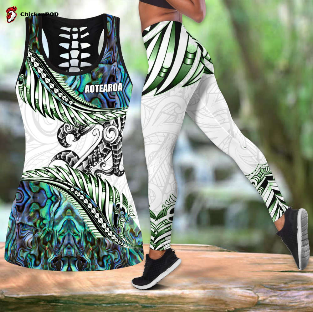 Fan Gifts Aotearoa Silver Fern Manaia Paua Shell Combo Legging Tanktop Fan Gifts Aotearoa Silver Fern Manaia Paua Shell Combo Legging Tanktop