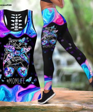 Fan Gifts Butterfly Mom Life Printed Combo Legging Tanktop Fan Gifts Butterfly Mom Life Printed Combo Legging Tanktop