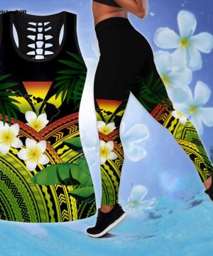 Fan Gifts Hawaii Hibiscus Kanaka D Over Printed Legging & Tank Top Fan Gifts Hawaii Hibiscus Kanaka D Over Printed Legging & Tank Top