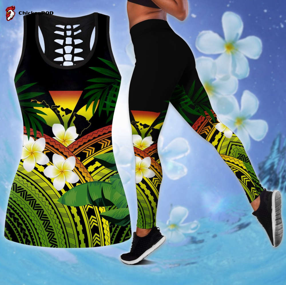 Fan Gifts Hawaii Hibiscus Kanaka D Over Printed Legging &Amp; Tank Top Fan Gifts Hawaii Hibiscus Kanaka D Over Printed Legging &Amp; Tank Top