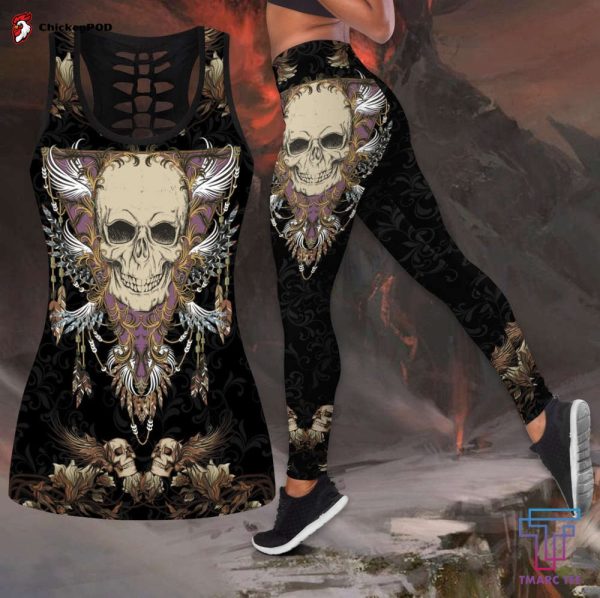 Fan Gifts Love Skull D All Over Printed Tanktop &Amp; Legging Outfit For Women Qb