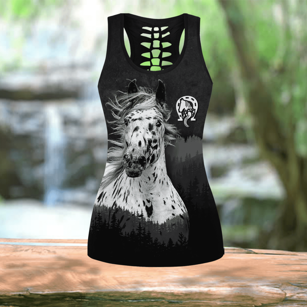 Fan Gifts Personalized Appaloosa Horse Black &Amp; White Color 3D Printed Combo Legging Tanktop Fan Gifts Personalized Appaloosa Horse Black &Amp; White Color 3D Printed Combo Legging Tanktop