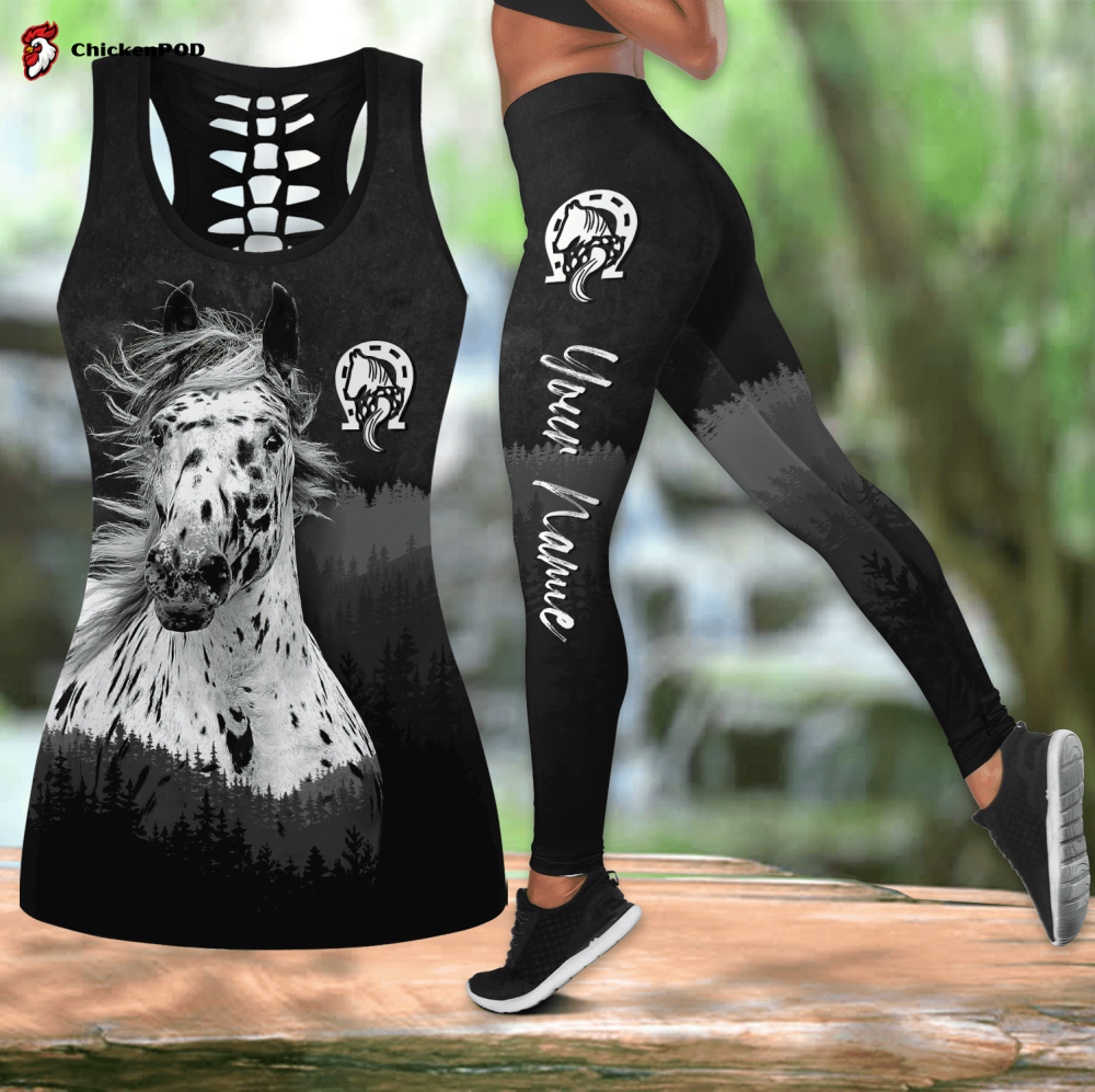 Fan Gifts Personalized Appaloosa Horse Black &Amp; White Color 3D Printed Combo Legging Tanktop Fan Gifts Personalized Appaloosa Horse Black &Amp; White Color 3D Printed Combo Legging Tanktop