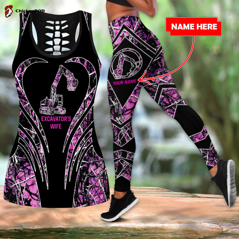 Fan Gifts Personalized Excavator Heavy Equipment Combo Legging Tank Top Fan Gifts Personalized Excavator Heavy Equipment Combo Legging Tank Top