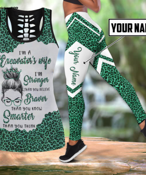 Fan Gifts Personalized Excavator's Wife Combo Legging Tanktop