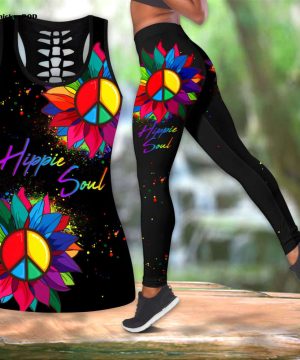 Fan Gifts Personalized Name Hippie Sunflower Peace Sign All Over Printed Combo Legging Tanktop Fan Gifts Personalized Name Hippie Sunflower Peace Sign All Over Printed Combo Legging Tanktop