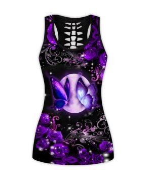 Fan Gifts Purple Butterfly Combo Legging + Tanktop 2 Fan Gifts Purple Butterfly Combo Legging + Tanktop 1
