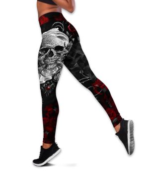 Fan Gifts Skull All Over Printed Combo Tanktop + Legging NA