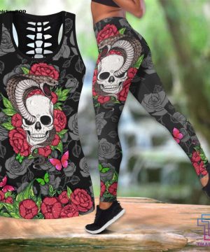 Fan Gifts Snake Love Skull d all over printed tanktop & legging outfit for women QB