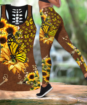 Fan Gifts Sunflower Butterfly Combo Legging + Tanktop DA Fan Gifts Sunflower Butterfly Combo Legging + Tanktop DA