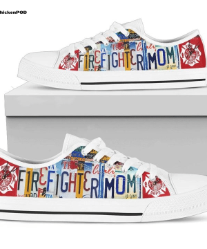 Firefighter Mom Low Top Shoes Gift for Men Women