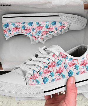 Flamingo Sitting Low Top Shoes Gift for Men Women