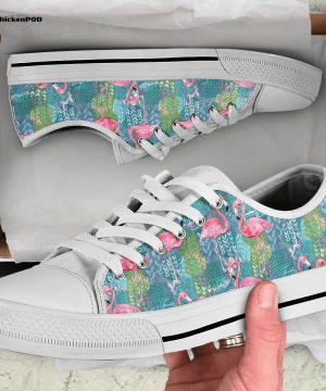 Flamingo Sitting Low Top Shoes Gift for Men Women