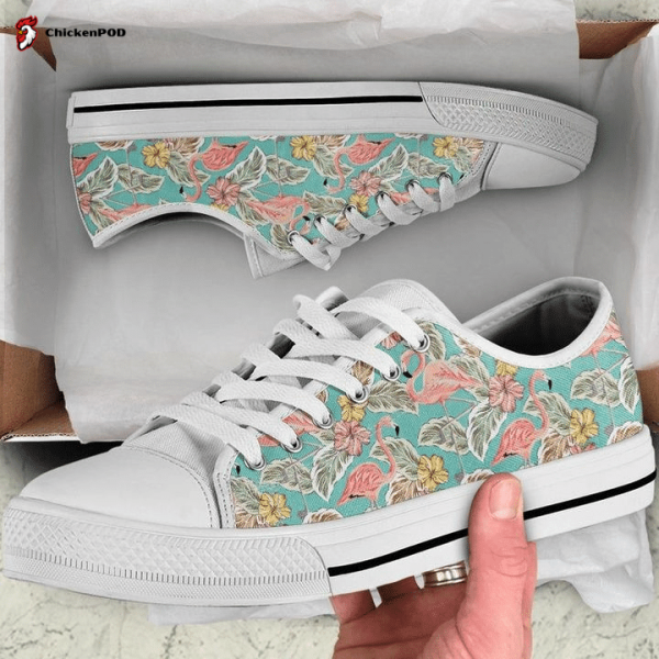 Floral Dog Low Top Shoes Gift For Men Women