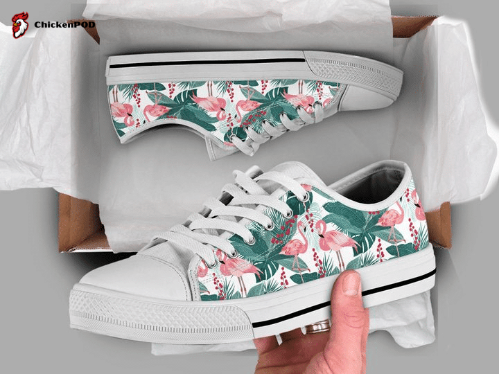 Floral Flamingo Low Top Shoes Gift For Men Women Floral Flamingo Low Top Shoes Gift For Men Women
