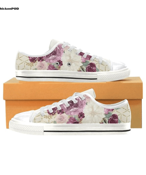 Floral Flowers Low Top Shoes Gift for Men Women