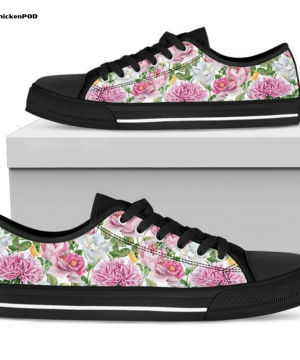 Floral Flowers Low Top Shoes Gift for Men Women