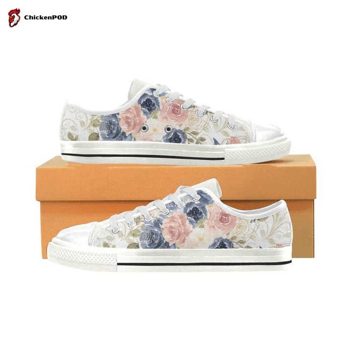 Floral Flowers Low Top Shoes Gift For Men Women Floral Flowers Low Top Shoes Gift For Men Women