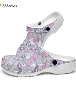 Floral Retro Geo 1970 Groovy Hippie Cool Natural World Nature Sea Life Fishes Shells Unisex Clogs Clog Shoes 1