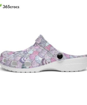 Floral Retro Geo 1970 Groovy Hippie Cool Natural World Nature Sea Life Fishes Shells Unisex Clogs Clog Shoes 3