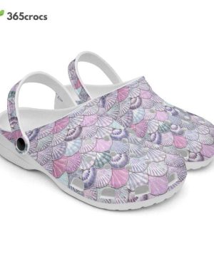 Floral Retro Geo 1970 Groovy Hippie Cool Natural World Nature Sea Life Fishes Shells Unisex Clogs Clog Shoes 5