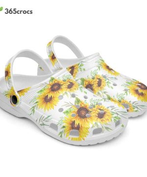 Floral Retro Groovy Vibes Peace Flowers Sunflowers White Background Unisex Clogs Clog Shoes 4 Floral Retro Groovy Vibes Peace Flowers Sunflowers White Background Unisex Clogs Clog Shoes 3