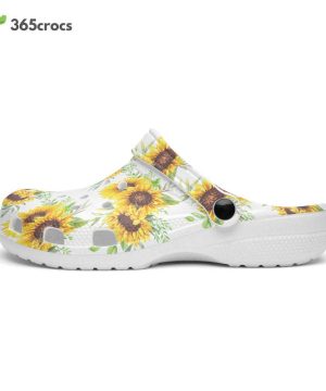 Floral Retro Groovy Vibes Peace Flowers Sunflowers White Background Unisex Clogs Clog Shoes 8 Floral Retro Groovy Vibes Peace Flowers Sunflowers White Background Unisex Clogs Clog Shoes 7