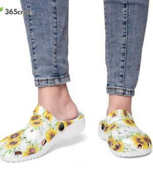Floral Retro Groovy Vibes Peace Flowers Sunflowers White Background Unisex Clogs Clog Shoes 10 Floral Retro Groovy Vibes Peace Flowers Sunflowers White Background Unisex Clogs Clog Shoes 9