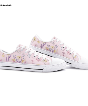Floral Sloth Low Top Shoes Gift for Men Women