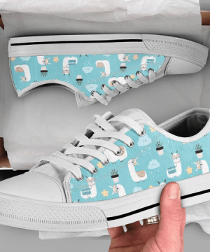 Funny Llama Low Top Shoes Gift for Men Women