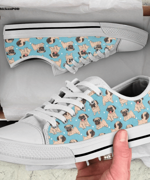 Funny Pugs Low Top Shoes Gift for Men Women
