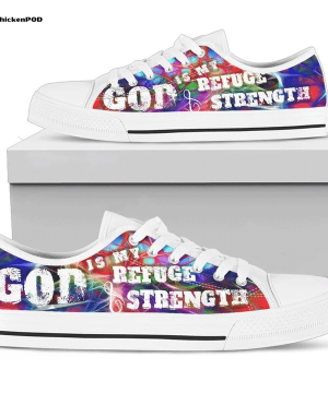 God Is My Refuge Low Top Shoes Gift for Men Women