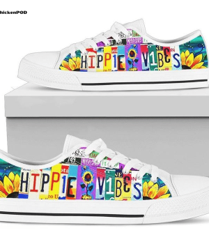 Hippie Vibes Low Top Shoes Gift for Men Women