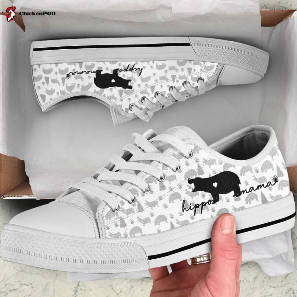 Hippo Low Top Shoes Gift For Men Women Sneaker Hippo Low Top Shoes Gift For Men Women Sneaker
