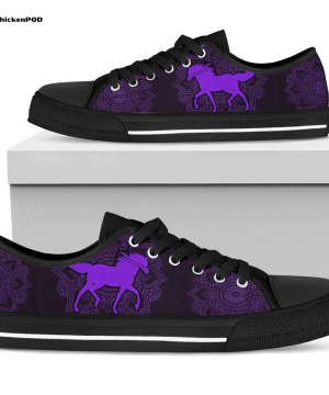 Horse Mandala Low Top Shoes Gift for Men Women