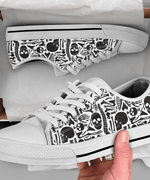 Human Bones Low Top Shoes Gift for Men Women
